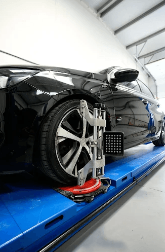 Mechanic working on a car